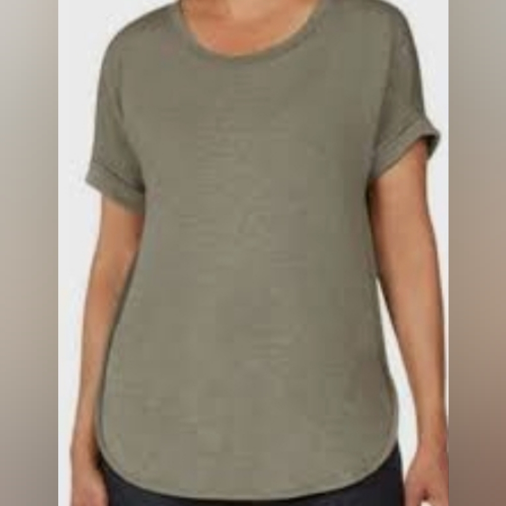 Matty M size M french TERRY ROLL CUff TEE Ligh heather oliva ITEM#1514670 - Picture 12 of 12